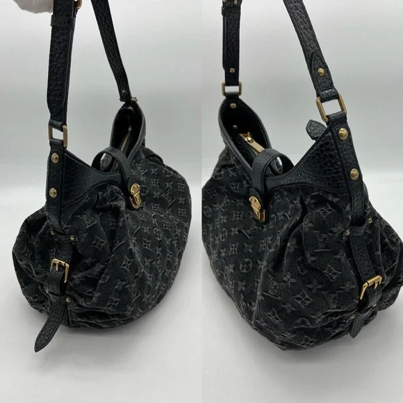 ❌SOLD❌Authentic NEW Louis Vuitton monogram black denim XS Mahina - Picture 10 of 17